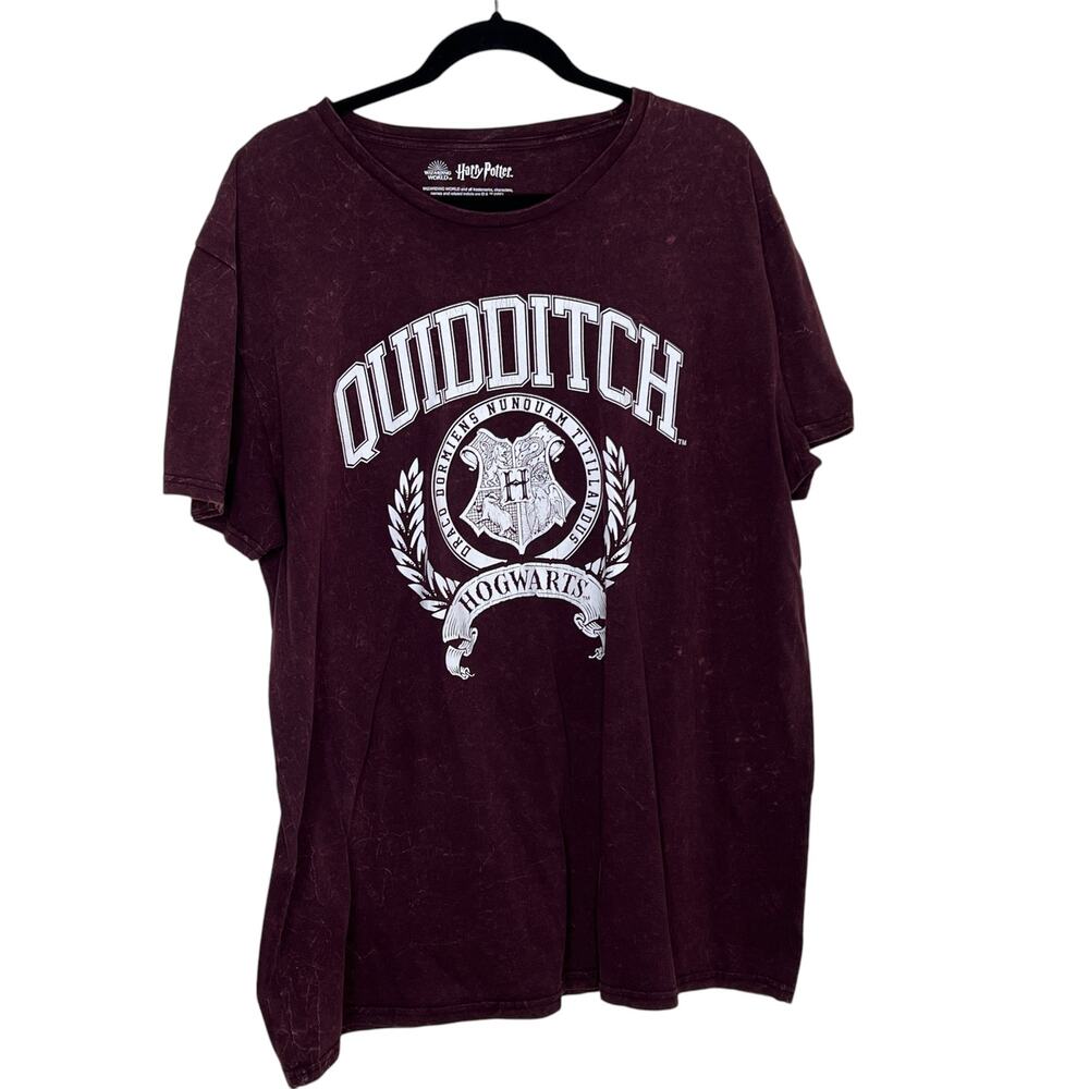 Harry Potter Wizarding World Maroon Quidditch Short Sleeve Tee